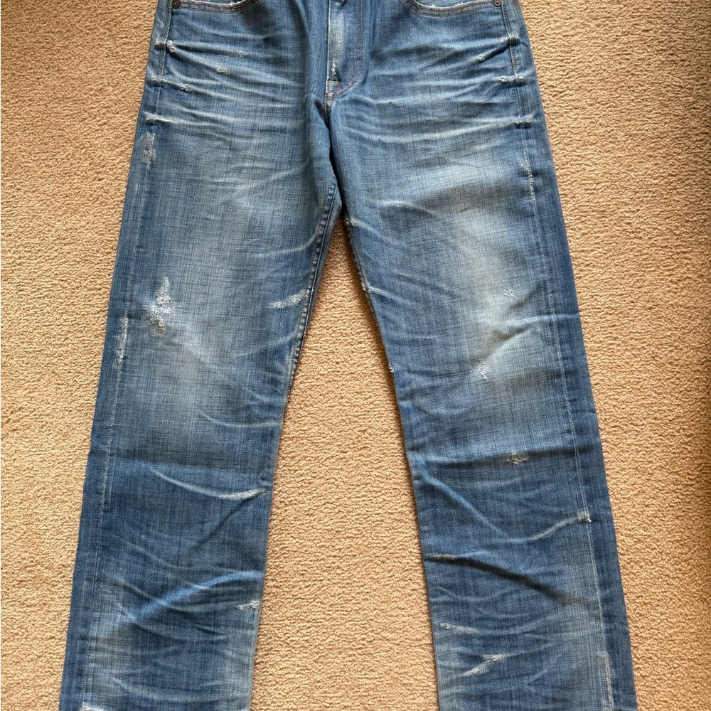Lucky Brand Men's Distressed Blue Jeans